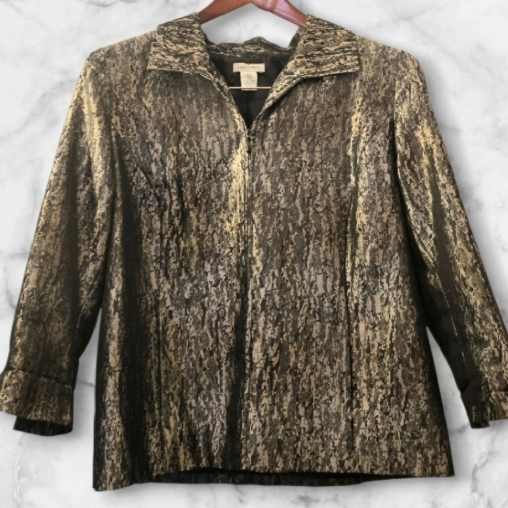Laura Ashley Black and Gold Jacket